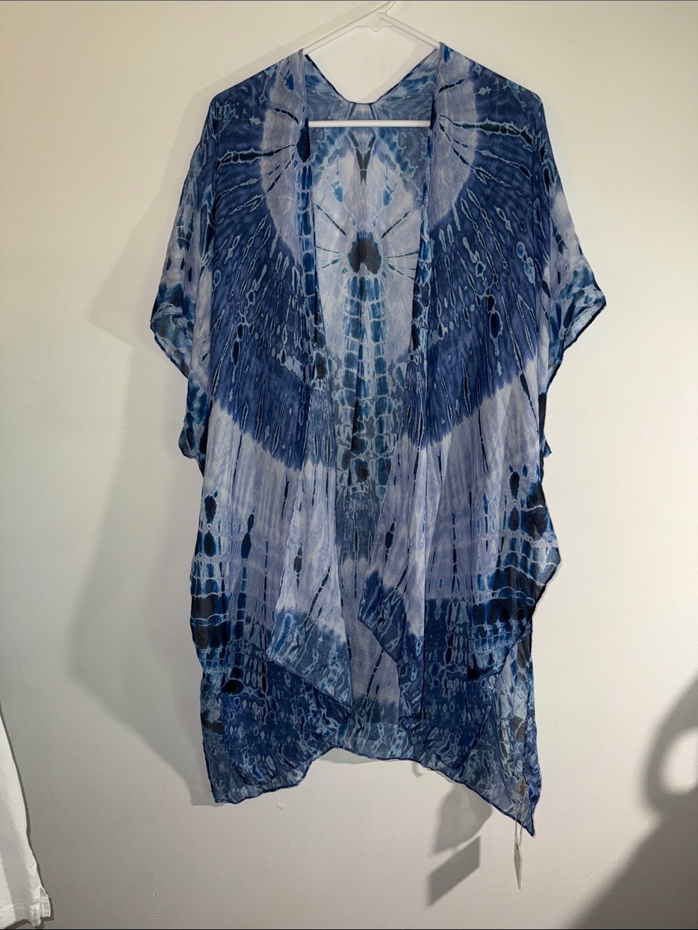 Blue Tie-Dye Kimono Top - Women's Lightweight Cover-Up